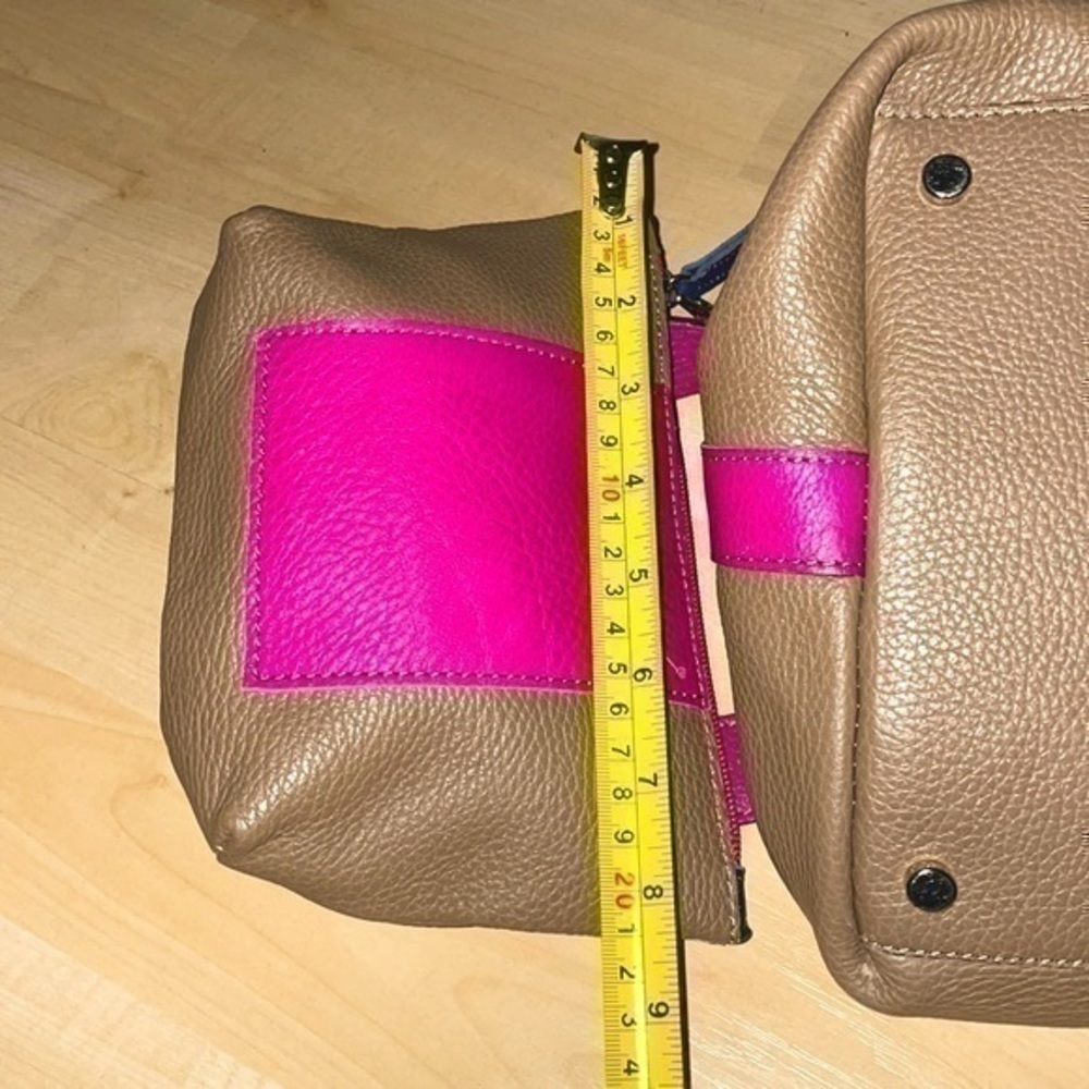 Sirni Pelletteria Roma Italy purse crossbody genuine leather large shopping bag - Picture 9 of 14